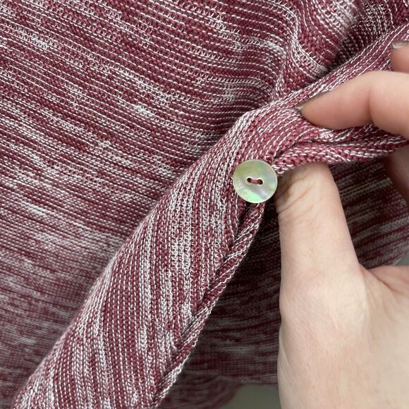 Postmark Anthropologie Malu Top Spacedye Cold Shoulder Knit Top Sweater Maroon S - Picture 8 of 12